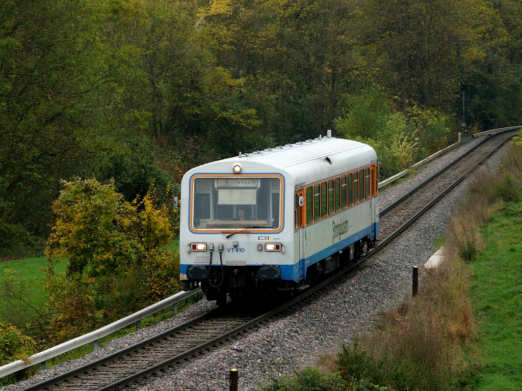 VT 410 unterhalb der Nippenburg, 26. Oktober 2012 Foto: Jiří 7256 – 1024×768